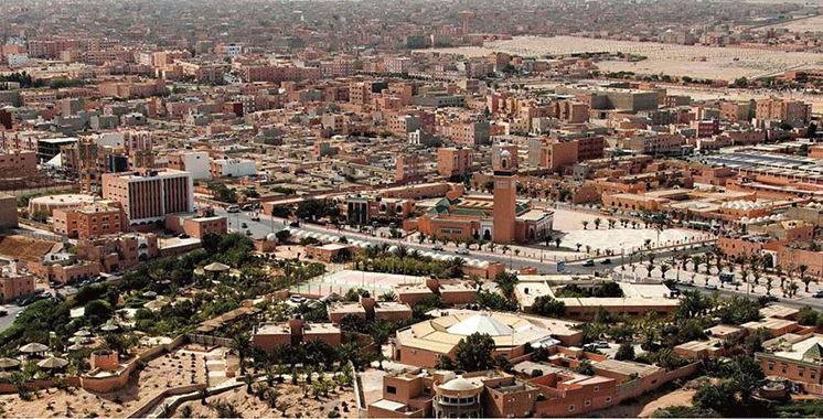 Vue aérienne de la ville de Laâyoune, Maroc